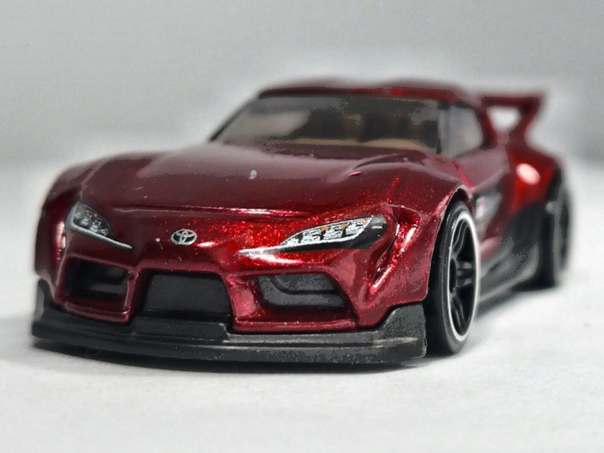 ’20 TOYOTA GR SUPRA, Hot Wheels 2020, Die cast GRX20, Bordowy 1:58 Resoraki – zdjęcie 5