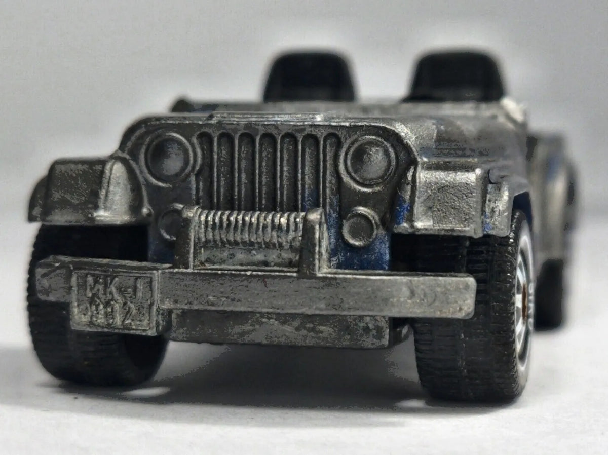 JEEP CJ-5, Siku, Made in W-Germany, Die cast 1053, Grafitowy 1:55, Resoraki – zdjęcie 5